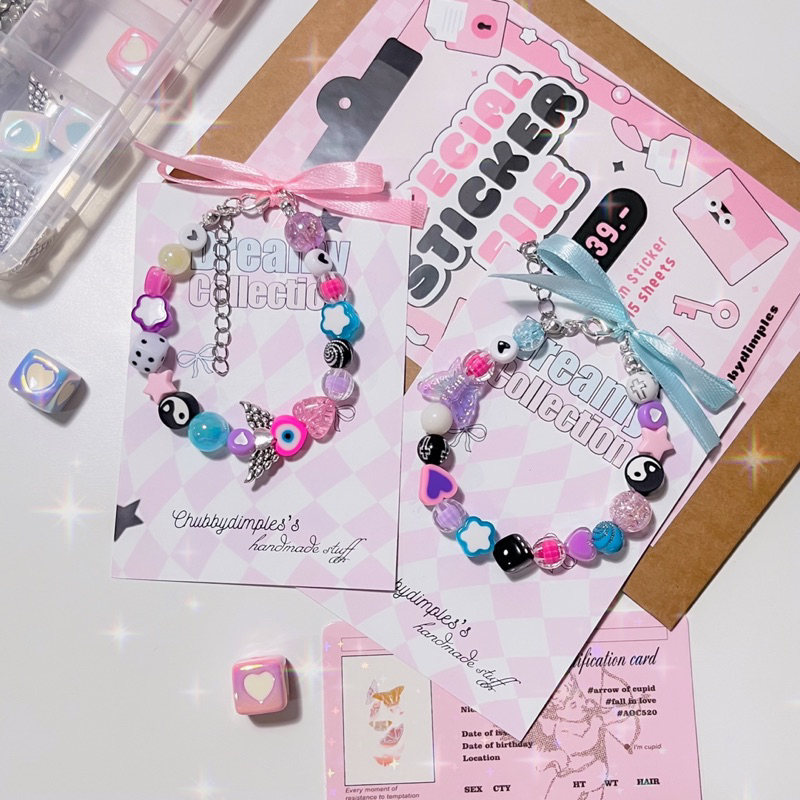 Dreamy bracelet ☁️ ☯️ กำไลลูกปัด สายปรับขนาดได้ [สินค้าพร้อมส่ง]
