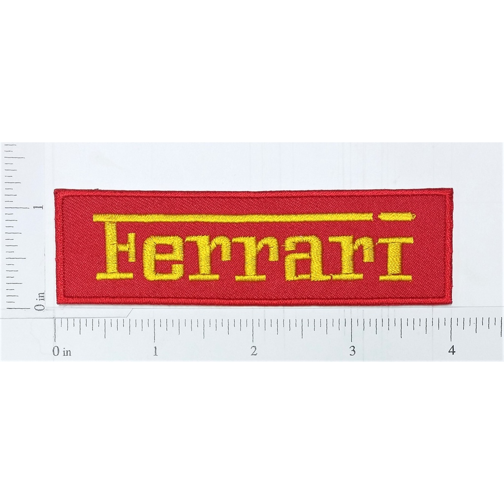 FERRARI LOGO เฟอร์รารี่ โลโก้ ตัวรีดติดเสื้อ เย็บติดเสื้อ อุปกรณ์ตกแต่งเสื