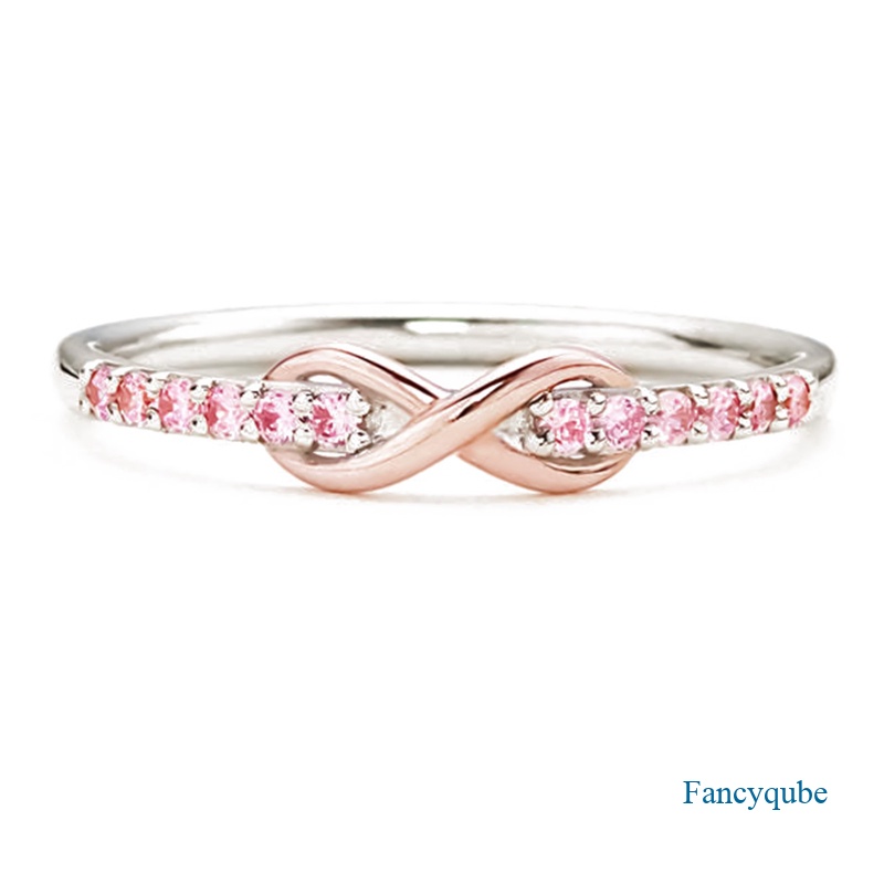 Fancy แหวนเงินแท้ เกรด 925 รูปตัวเลข สามารถปรับได้ สไตล์มินิมอล สําหรับผู้หญิง