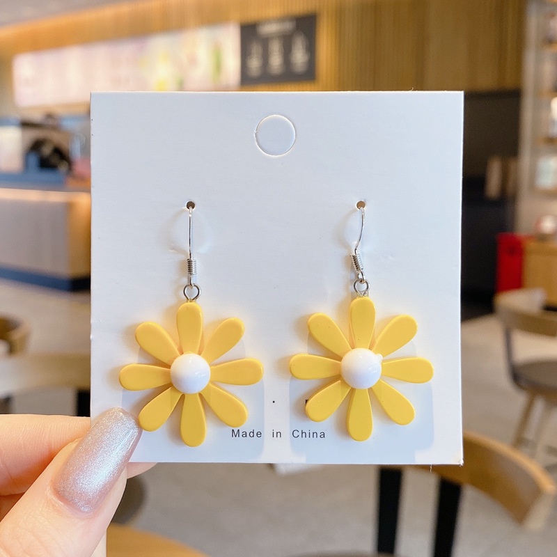 Flower earrings trend earrings atmosphere fashion sense French net red all-match earrings earrings