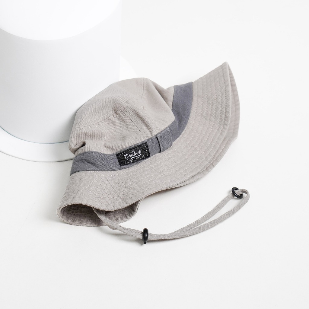 G002 Grey หมวกเดินป่า สไตล์สตรีทวินเทจ งานคอตตอนฟอกพิเศษ สีทูโทน เบา สวย ใส่สบาย