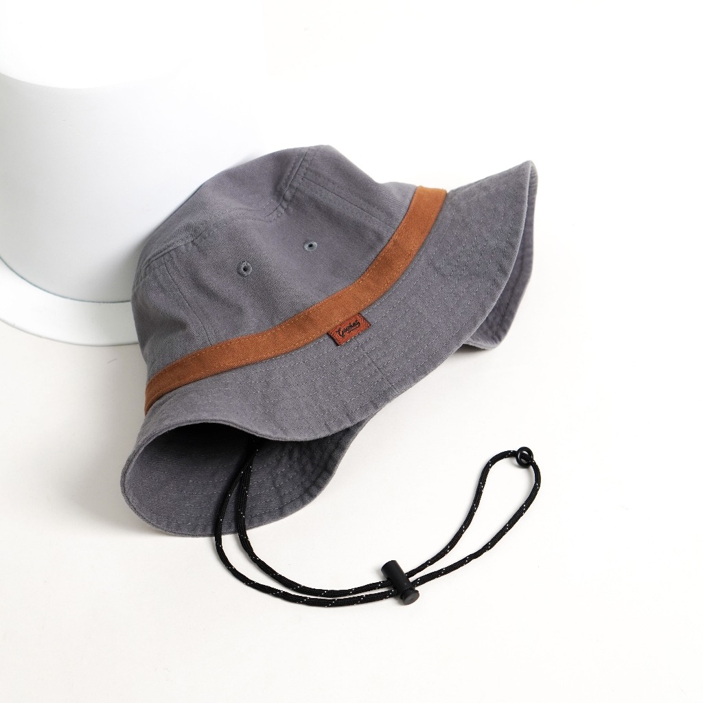 G007 Stone Grey หมวกเดินป่า สไตล์สตรีท งาน Cotton Washed ผ้านุ่ม สวย ระบายอากาศได้ดี ใส่สบาย