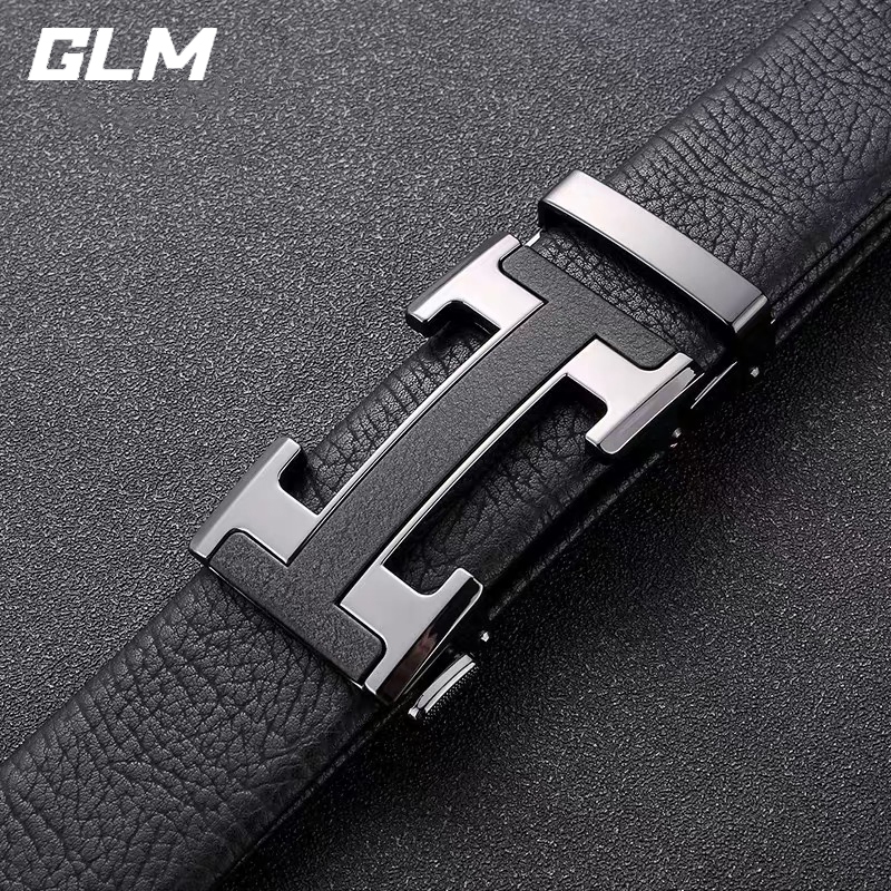 GLM เข็มขัดหนังผู้ชาย แฟชั่นสำหรับผู้ชาย เข็มขัดหนังวัว