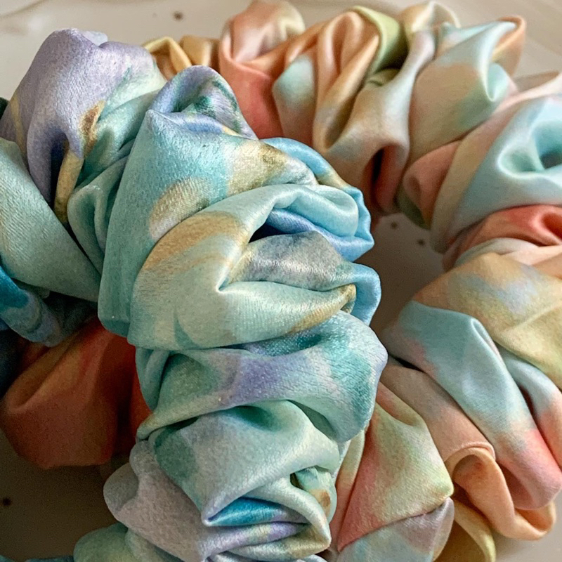 GTN. Heart made Parfait Scrunchies   โดนัทรัดผม เส้นผ่านศูนย์กลาง 8-10 ซม.✨ ยางมัดผม