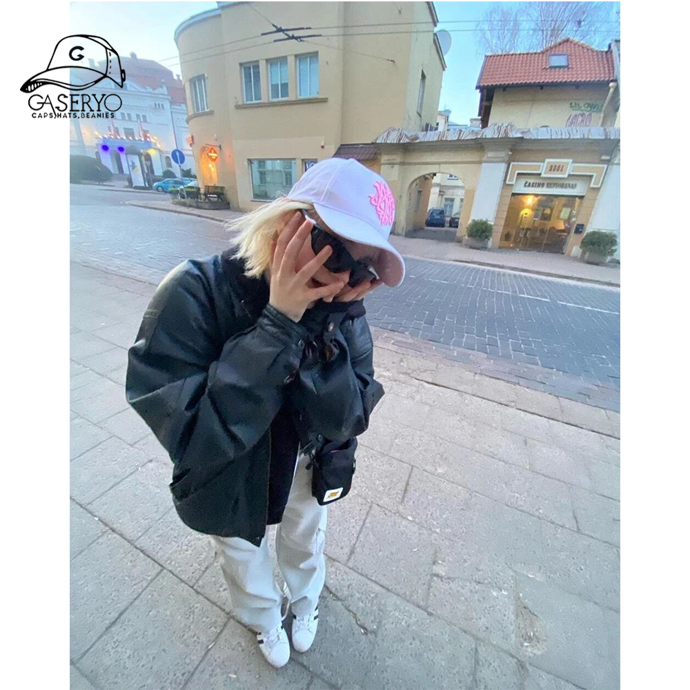 Gaseryo หมวกเบสบอล  K-pop ชายหมวก Snapback กลางแจ้ง, หมวก Hiphop สีขาวสีดำ,