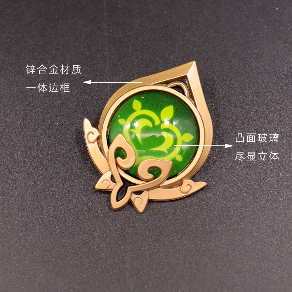 Genshin Impact Sumeru Pins เข็มกลัดวิสัยทัศน์ Lnazuma Tighnari Collei Dori Nilou 7 Element Weapons Eye Of Original God Badge