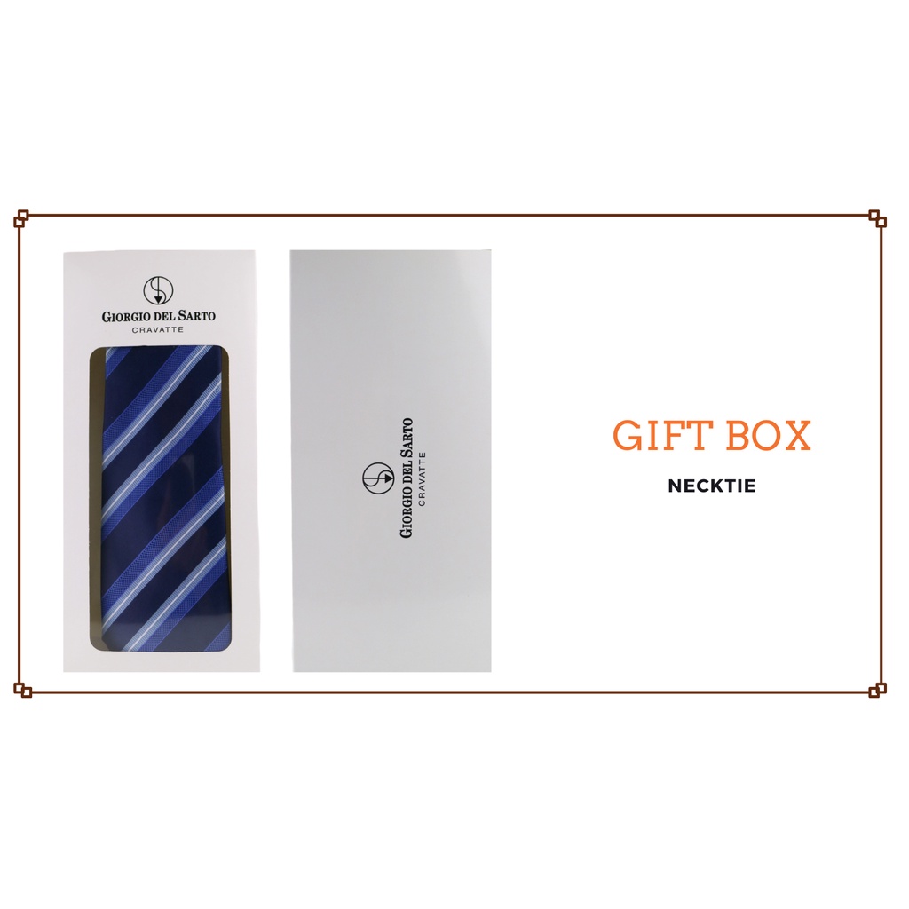 Giorgio Del Sarto Silk Necktie 7.5 cm Navy Blue with Fabric Texture เนคไทผ้าไหมสีน้ำเงินมีเท็กเจอร์