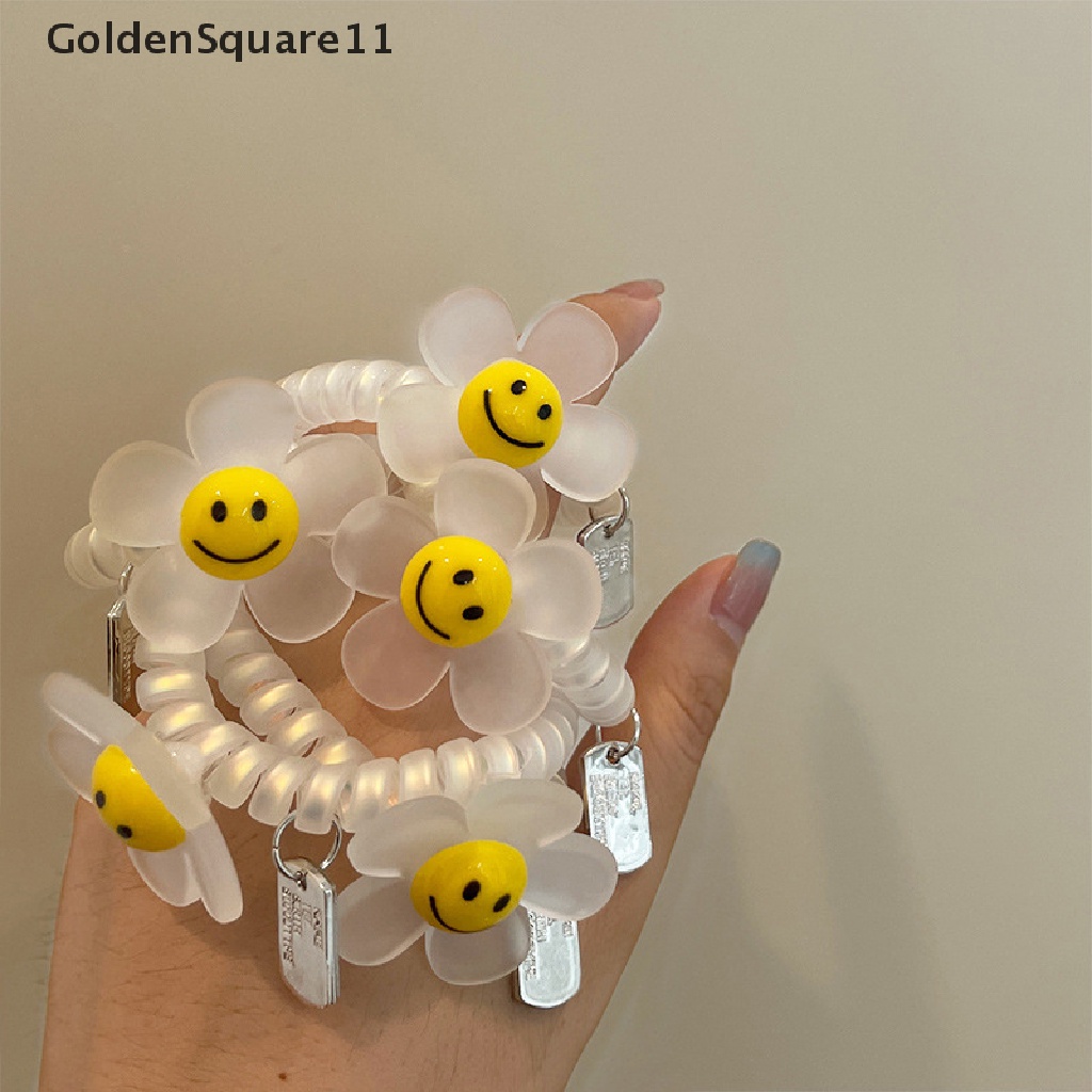 Goldensquare ยางรัดผม รูปหน้ายิ้ม สไตล์เกาหลี 1 ชิ้น