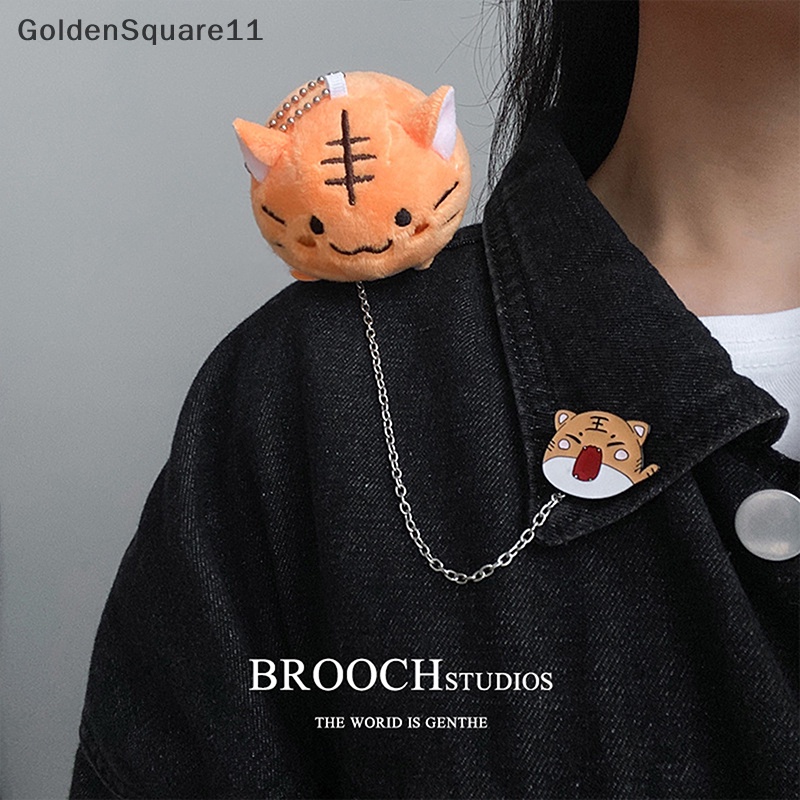 Goldensquare เข็มกลัด จี้ตุ๊กตาการ์ตูนแพนด้า สัตว์ เครื่องประดับ สําหรับผู้ชาย