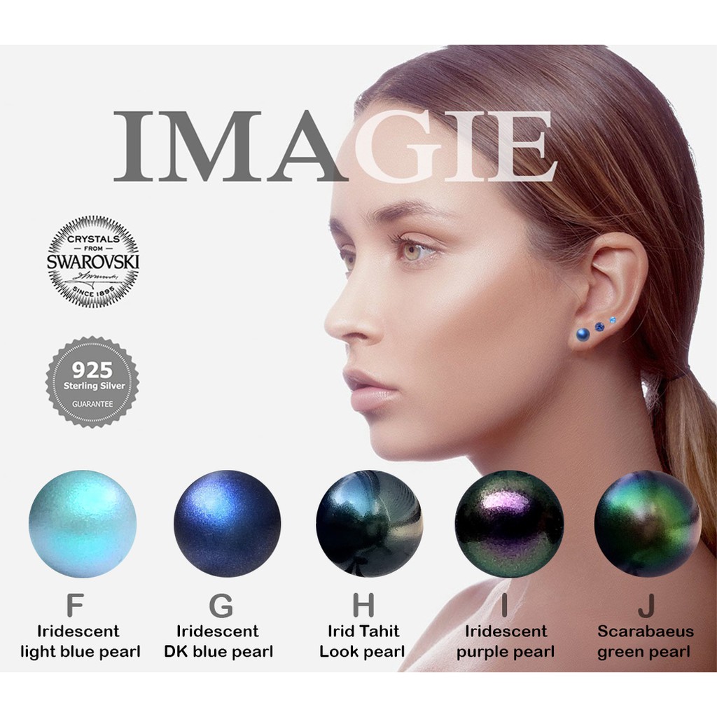 IMAGIE ต่างหูมุกสังเคราะห์ ต่างหู 6-8-10mm สีพิเศษ หลากสี