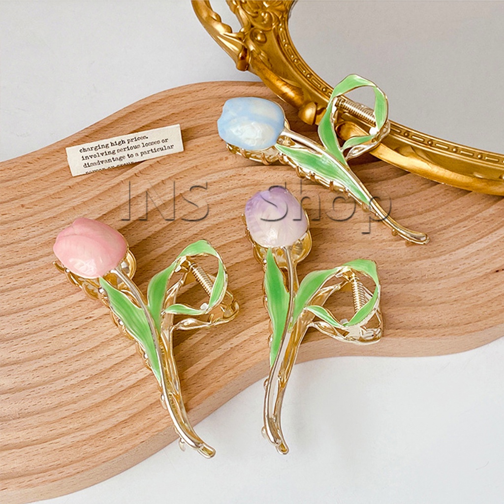 INS กิ๊บเก็บผม ทรงดอกไม้ แฟชั่นสไตล์สาวเกาหลี hair clip