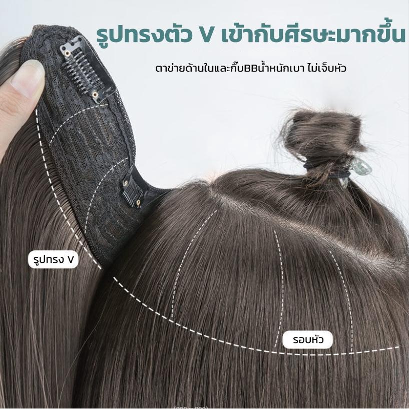ISABELLA ยาว45/60cm แฮร์พีชแบบแพ ผมตรง ทรงV มีแบบลอน หนีบ/ดัดได้ B99