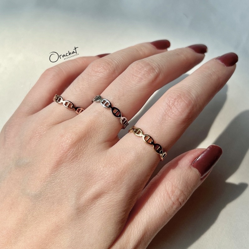 Jenny 14k ring. (แหวนงานชุบ 14k สแตนเลส สวย ทน เงา โดนน้ำหอม เจลแอลกอฮอล์ได้ ไม่ลอก ไม่ดำ)