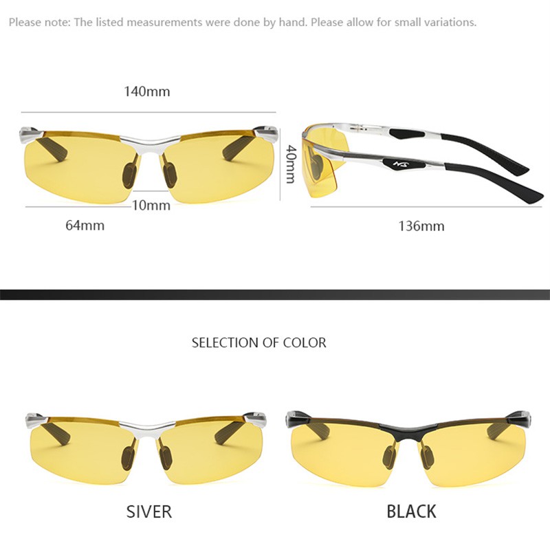 Kateluo 3009 แว่นตากันแดดเลนส์ Polarized มองเห็นที่มืดสําหรับผู้ชายเหมาะกับการขับขี่