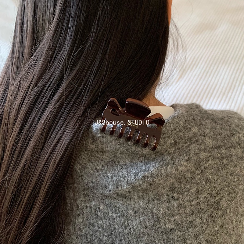Kf723 กิ๊บติดผม สีกาแฟและน้ําตาลอะซิเตท ขนาดเล็ก สไตล์เกาหลี สําหรับผู้หญิง