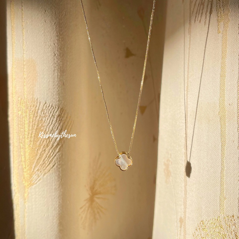 Kissmebythesun - Fuchsia Necklace | สร้อยคอจี้ดอกไม้ 2 in 1 ใส่ได้ 2 ด้าน ชุบทองคำขาว 14k
