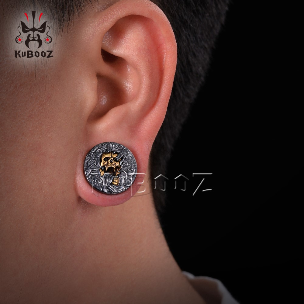 Kubooz 2 ชิ้น ที่เจาะหู ปลั๊ก เกจ อุโมงค์ ขยาย สกรู ยืด เครื่องประดับ