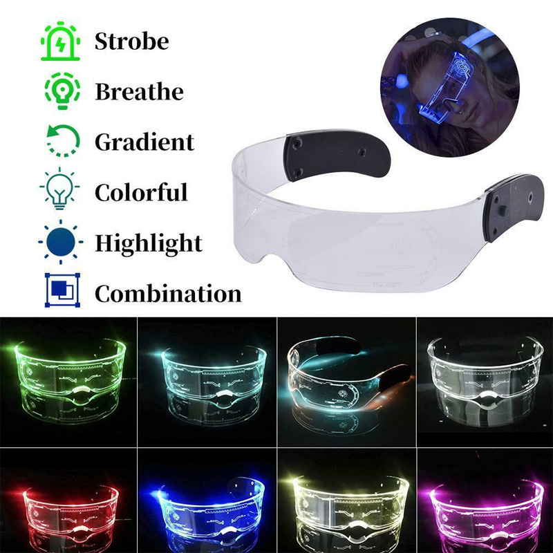 LED แว่นตา 7 สี อุปกรณ์ปาร์ตี้