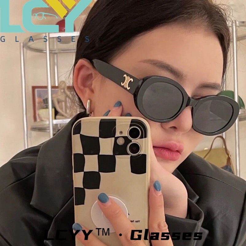Lcyy2023 ใหม่ แว่นตากันแดดแฟชั่น ทรงวงรี สไตล์ยุโรป และอเมริกาย้อนยุค 5293