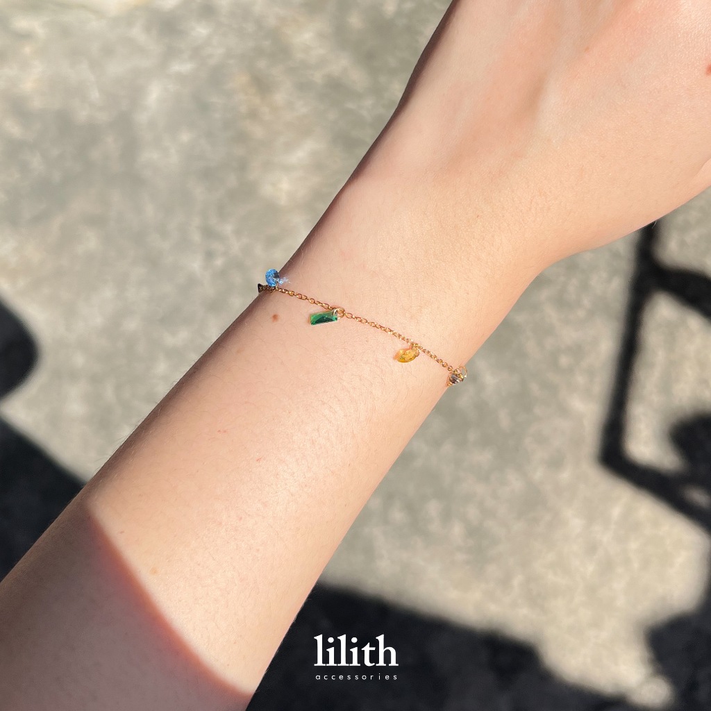 Lilith - Candy  crystal Bracelet สร้อยข้อมือ stainless ลูกปัด คริสตรัล