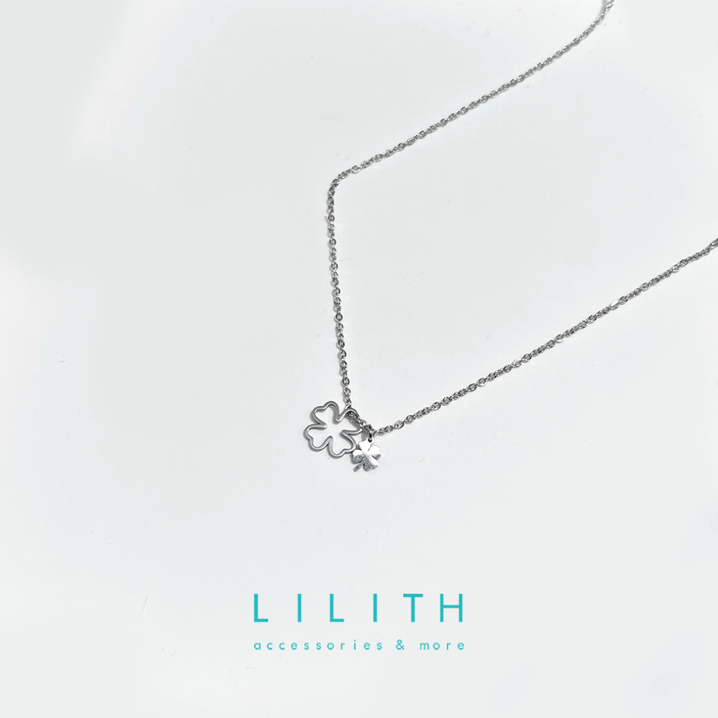 Lilith - Four leaf clover Necklace สร้อยคอ สแตนเลส จี้ใบโคลเวอร์