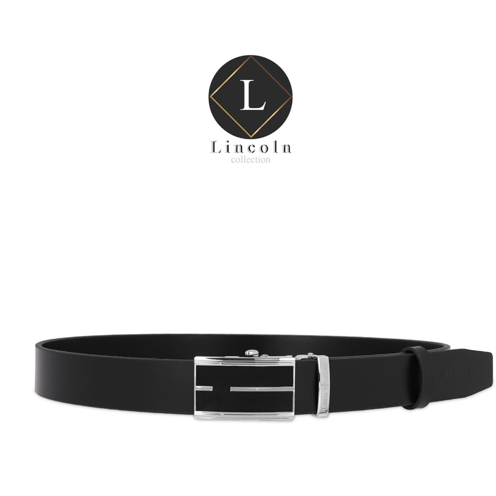 Louis Montini Automatic Belt เข็มขัดหนังแท้ หัวออโต้เมติก เข็มขัดผู้ชาย หนังวัวแท้  Men Belt – MGN350
