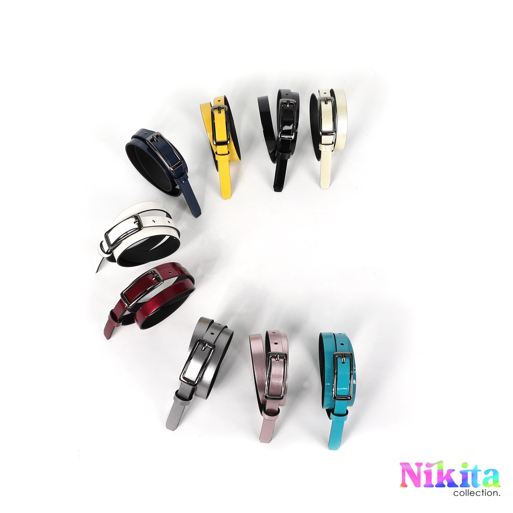Louis Montini (Nikita) เข็มขัดผู้หญิง Women Belt เข็มขัดพียู MPU12