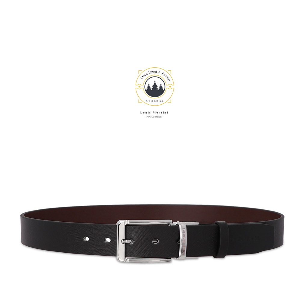 Louis Montini (Once Upon A Forrest) เข็มขัดผู้ชาย Men Belt เข็มขัดหนังวัวแท้หัวหมุน MGN237