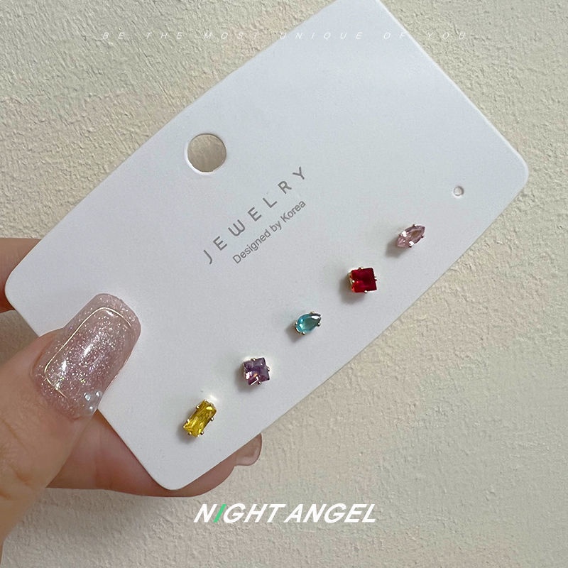 Love Camellia ชุดต่างหูสตั๊ด ประดับมุก โบว์ หมี อสมมาตร หลากสี เครื่องประดับแฟชั่น สําหรับผู้หญิง