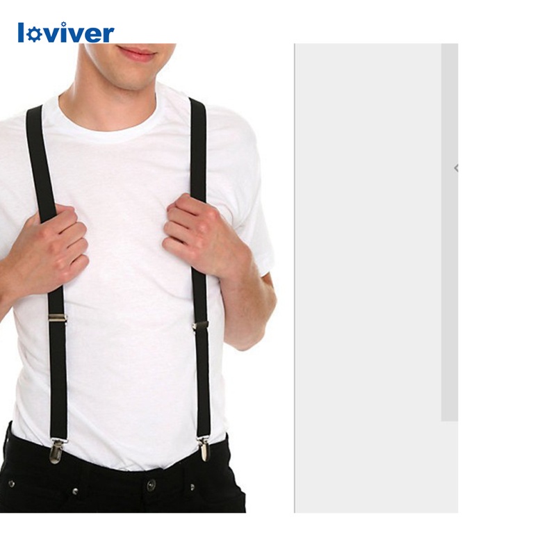 Loviver เอี๊ยมกางเกง ทรงตรง ปรับได้ สีดํา สําหรับผู้ชาย