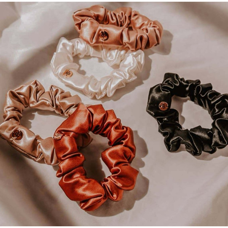M Size SCRUNCHY- ยางรัดผมไซส์ 2.5 ซม ผลิตจากไหมมัลเบอรี่เเท้