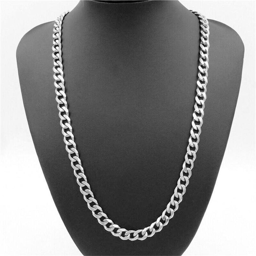 MAX 5/7/9/MM Men Stainless Steel Necklace Cool Metal Collar Cuban Chain Gold Silver Fashion Punk Gothic Choker Heavy Link