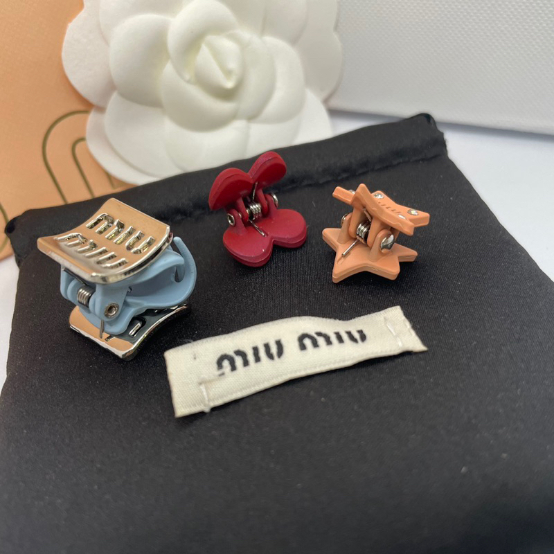 MIU MIU Metal Hair  Clip Set of 3