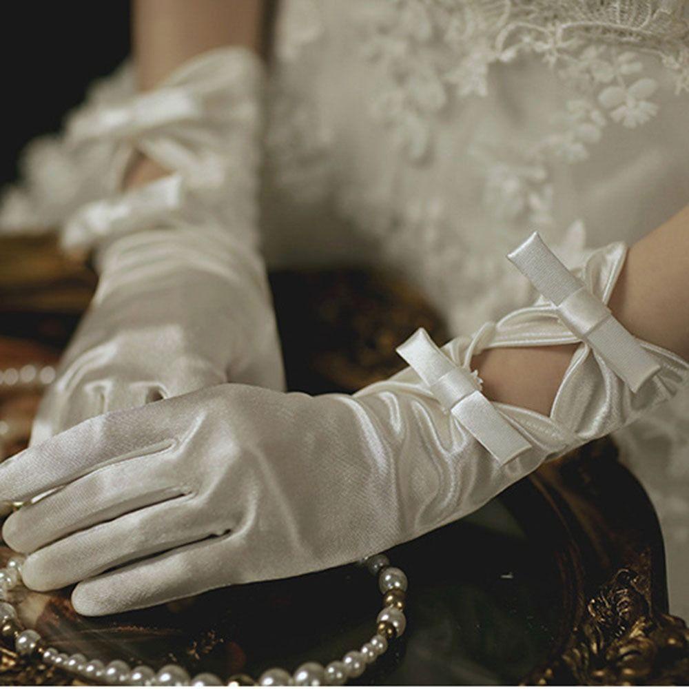 Me ถุงมือลูกไม้ แฟชั่นใหม่ สําหรับเจ้าสาว ใส่ไปงานปาร์ตี้ 1 คู่