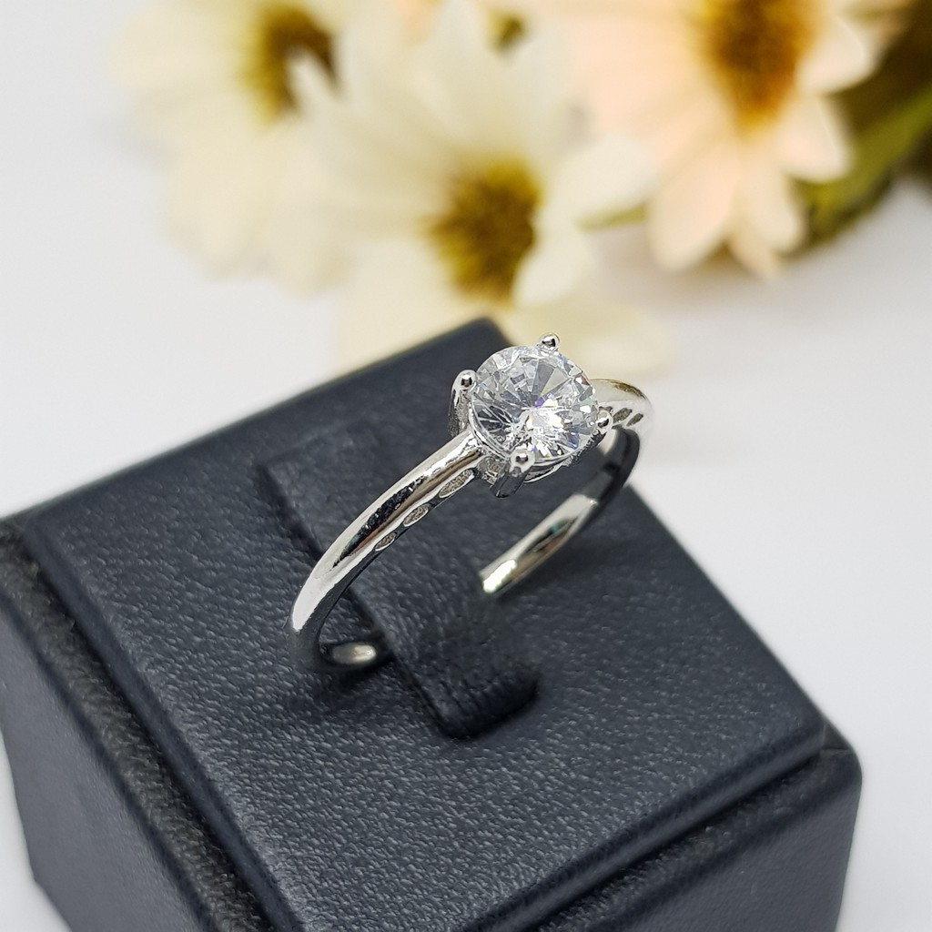 Memorine Jewelry แหวนเงินแท้ 925 ฝังเพชรสวิส (CZ) : ONLR471