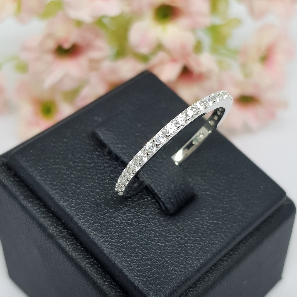 Memorine Jewelry แหวนเงินแท้ 925 ฝังเพชรสวิส (CZ) : ONLR87