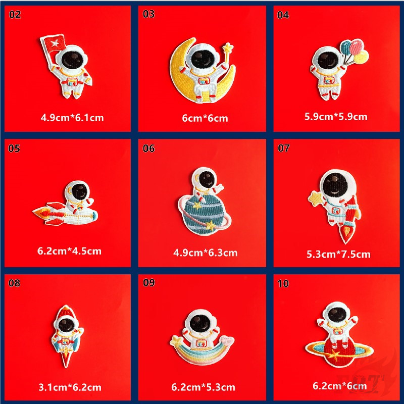 Nasa : แผ่นป้ายแพทซ์ลายนักบินอวกาศ Diy สําหรับเย็บปักตกแต่งเสื้อผ้า 1 ชิ้น