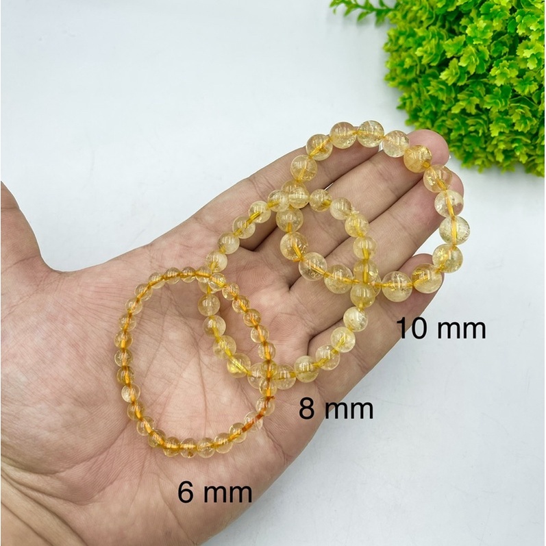 Natural Citrine Round Beaded Bracelet for men and women Yellow Citrine Quartz Bracelet available in 6 mm 8mm 10mm