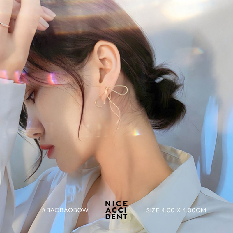 Nice Accident BAOBAO Special Design Bow Earrings | ต่างหูโบว์ดีไซน์พิเศษ งานน่ารักมาก