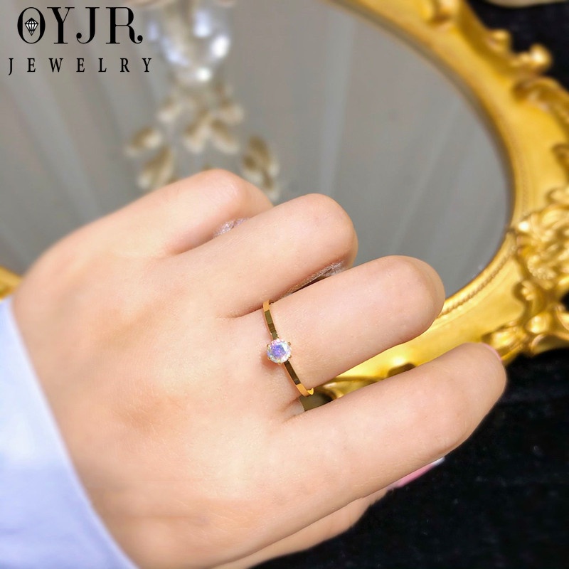 OYJR แหวนเพชรสวยๆ แหวนสแตนเลสแท้สำหรับผู้หณิง