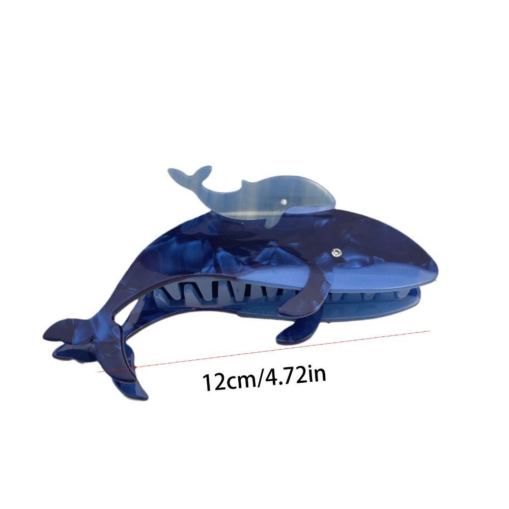 Oceanmapdz กิ๊บติดผม รูปการ์ตูนปลาโลมา ปลาวาฬ สีฟ้า แฟชั่น สําหรับชีวิตประจําวัน