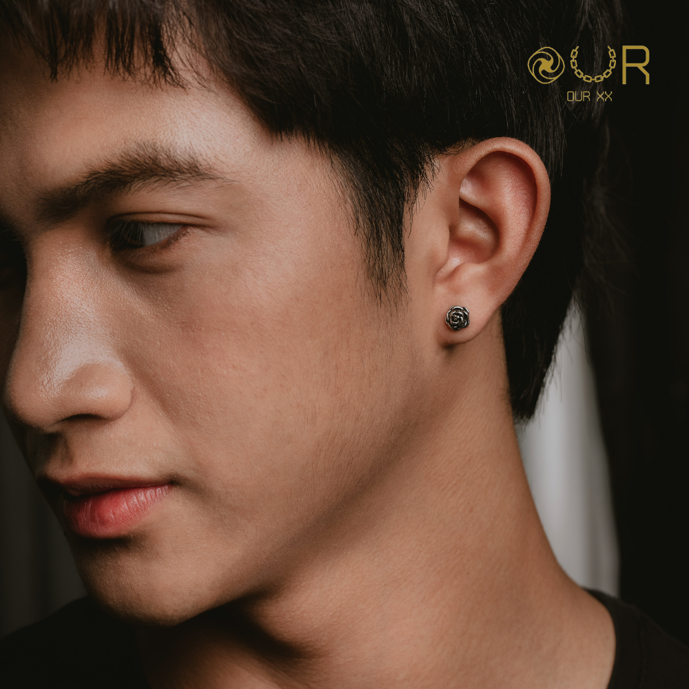Our XX Oak ต่างหูเจาะ วัสดุไทเทเนียมเกรดเครื่องมือแพทย์ (P009-P011)