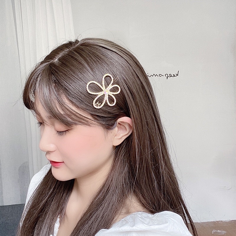 PASUAY กิ๊บดอกไม้ ปลา เกล็ดหิมะ ประดับเพชรเทียมสีเงิน สีทอง | กิ๊บปลา กิ๊บเพชร