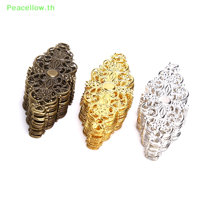 Peacellow ตัวเชื่อมต่อ ลายดอกไม้ สําหรับทําเครื่องประดับ DIY 20 ชิ้น