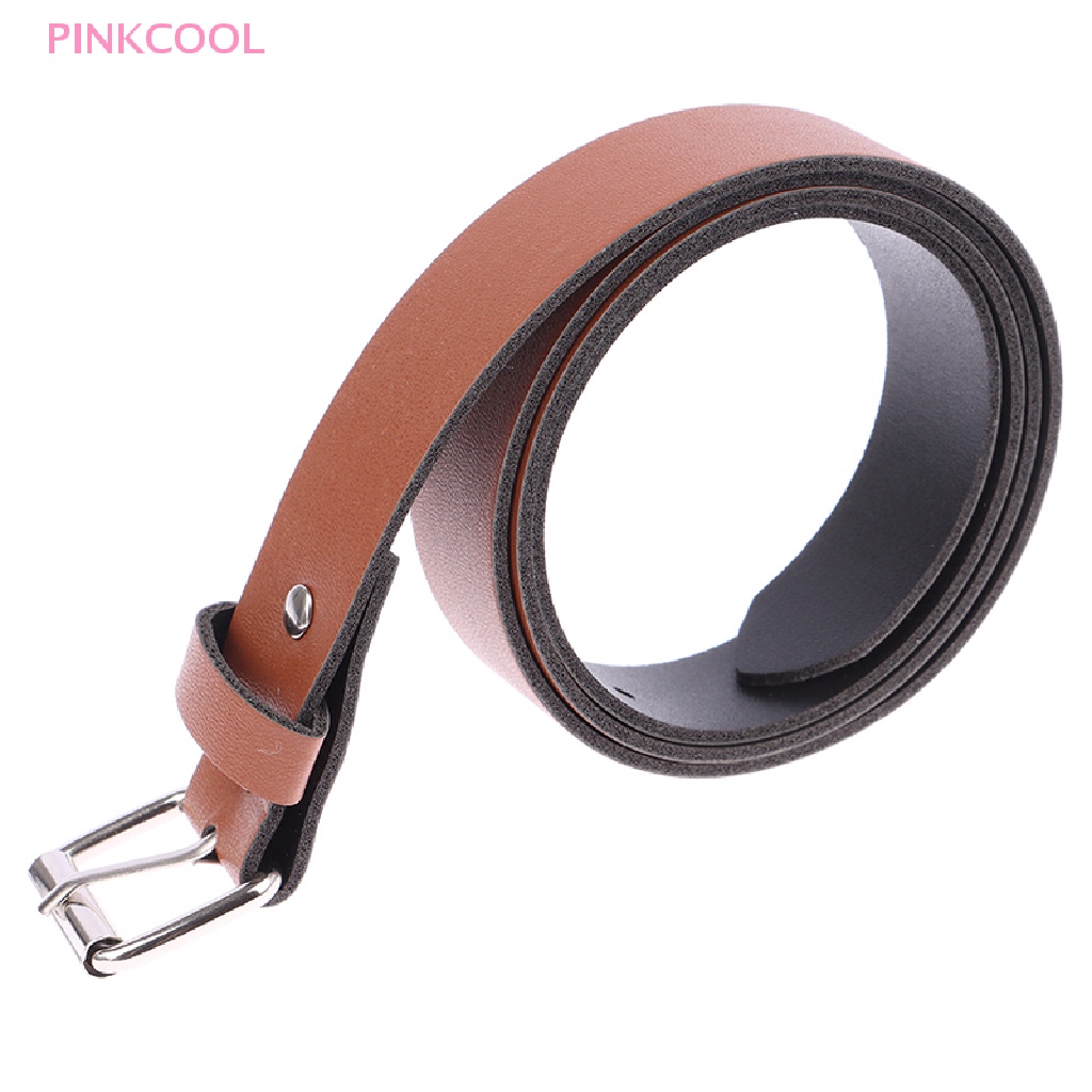 Pinkcool เข็มขัดหนังแฟชั่น หัวเข็มขัดโลหะ 100 ซม. สําหรับตกแต่งเสื้อผ้า 1 ชิ้น