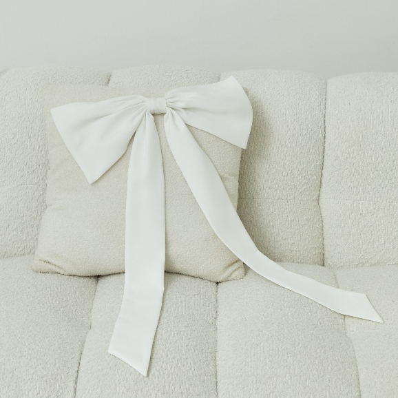 Pirunya - Bow 01 เข็มกลัดโบว์ สีขาว ประดับชุด