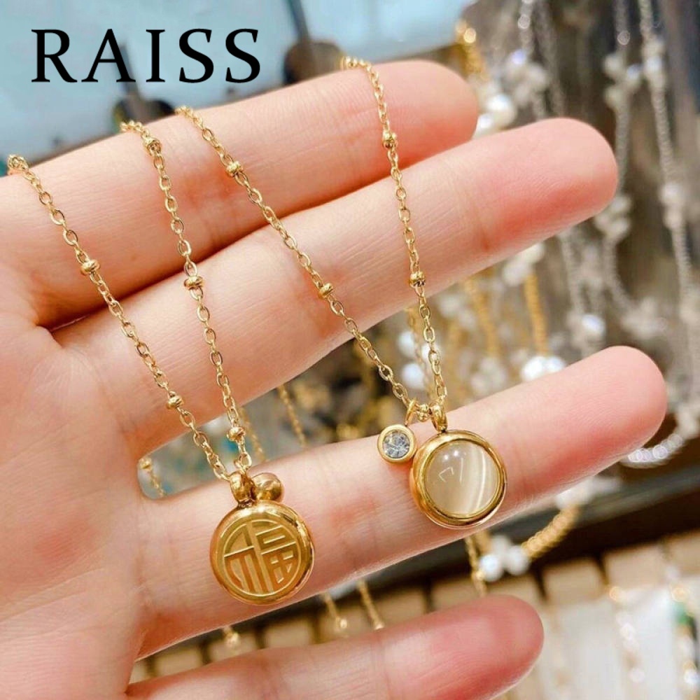 RAISS สร้อยตาแมวนำโชค สร้อยสแตนเลสแฟชั่นสวยๆสำหรับผู้หญิง