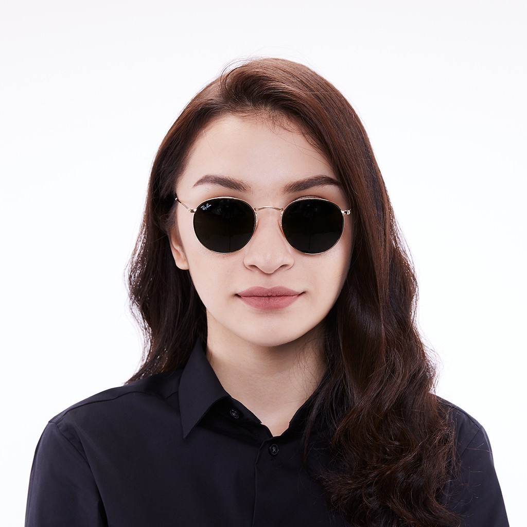 Ray-Ban Round Metal - RB3447 001 size 50 - sunglasses
