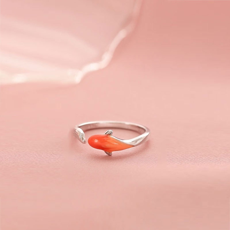 Redsun2 แหวนแฟชั่น รูปปลาคราฟ ปรับได้ สีสันสดใส