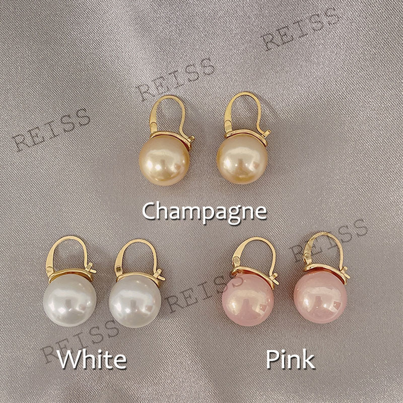 Retro Fashion Pearl Earrings Basic Pearl Ball Drop Earrings Simple Piercing Earrings(A10-04-11)